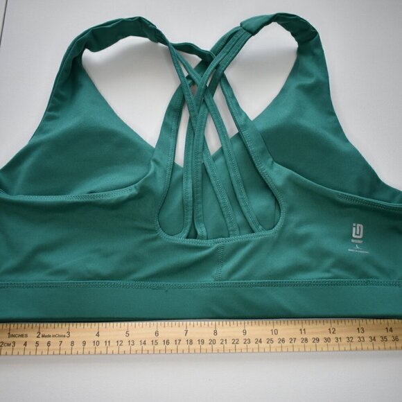 Ideology New Strappy Green Sports Bra Womens Size L NWOT - Picture 2 of 6